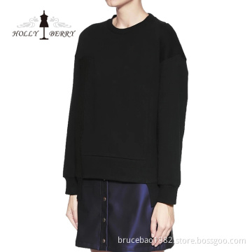 Black Knit Round-Neck Men's Jumper Sweatshirt
